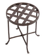 Wrought Iron Plant Stand with Copper  Planter Containe